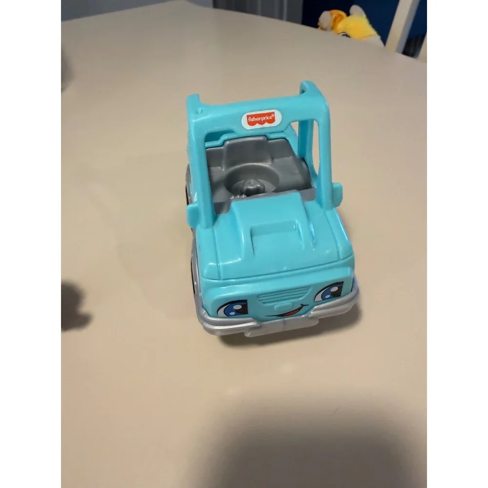 Fisher-Price Little People Teal Blue Pick-Up Truck with Boy Figure